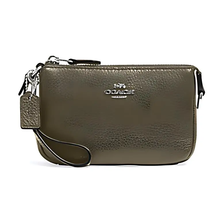 COACH Nolita 15 Pebbled Leather Crossbody Bag for Women, Olive Green