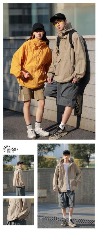 Kyn Apparel Outdoor Sunscreen Clothing Summer Hiking Jackets UPF50+ Ultraviolet Protection Couple's Hooded Jacket Traveling Hiking Fishing