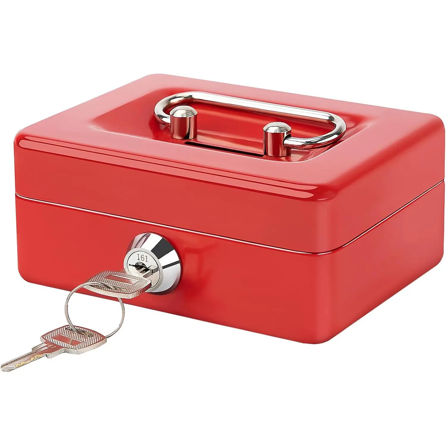 Small  Box with Lock and Slot -  Metal   Piggy  for Adults and , Red(SMCB0303N)