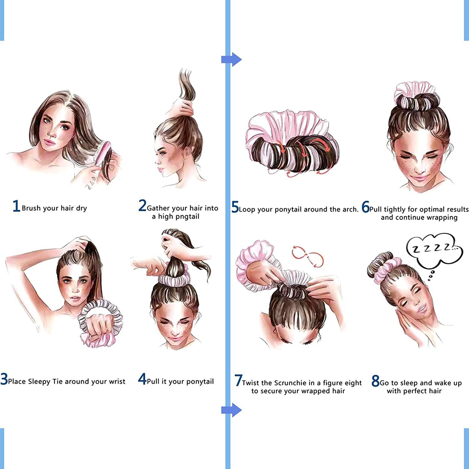 The Sleepy Tie - Solid Color Bowknot Hairband for Protecting Prolonging and Enhancing Your Blowout Fashionable Hair Accessories