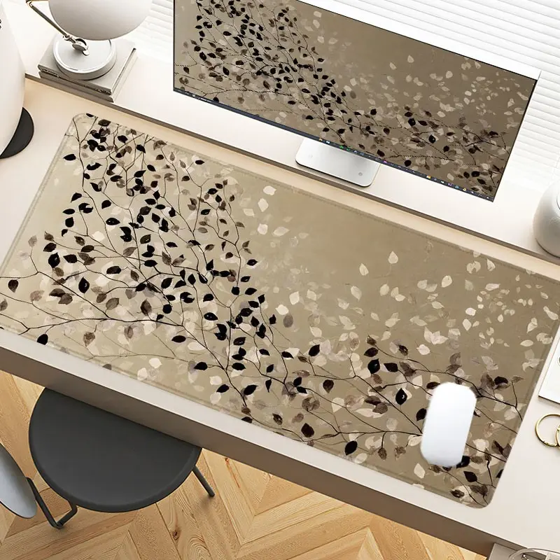 Desk Pad Zen Branches Mousepad XXL Mouse Pad For Laptop Desk Mouse Pad Extra Large With Non-Slip Rubber Base Stitched Edges Surface For PC Gamers Office Workers & Home Use Autumn Gift Idea