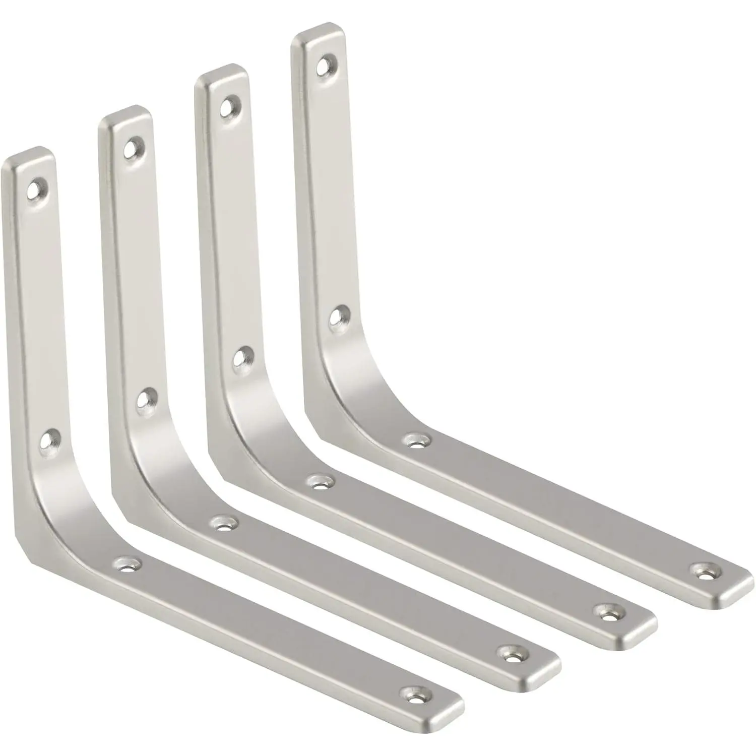Heavy Duty Floating Shelf Brackets 6 Inch x 5 Inch, Wall Shelf Brackets & Supports L Bracket, Angle Bracket Corner Brace for Wood, 4Pcs