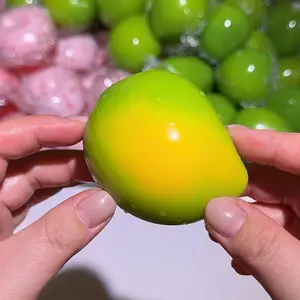 Heat Color Changing Mango Squishy ,Crunchy Handmade Stress Relief Squeeze Toy ,Non-Rebound Soft Sensory Fidget Toys, Soft Sensory Squishies