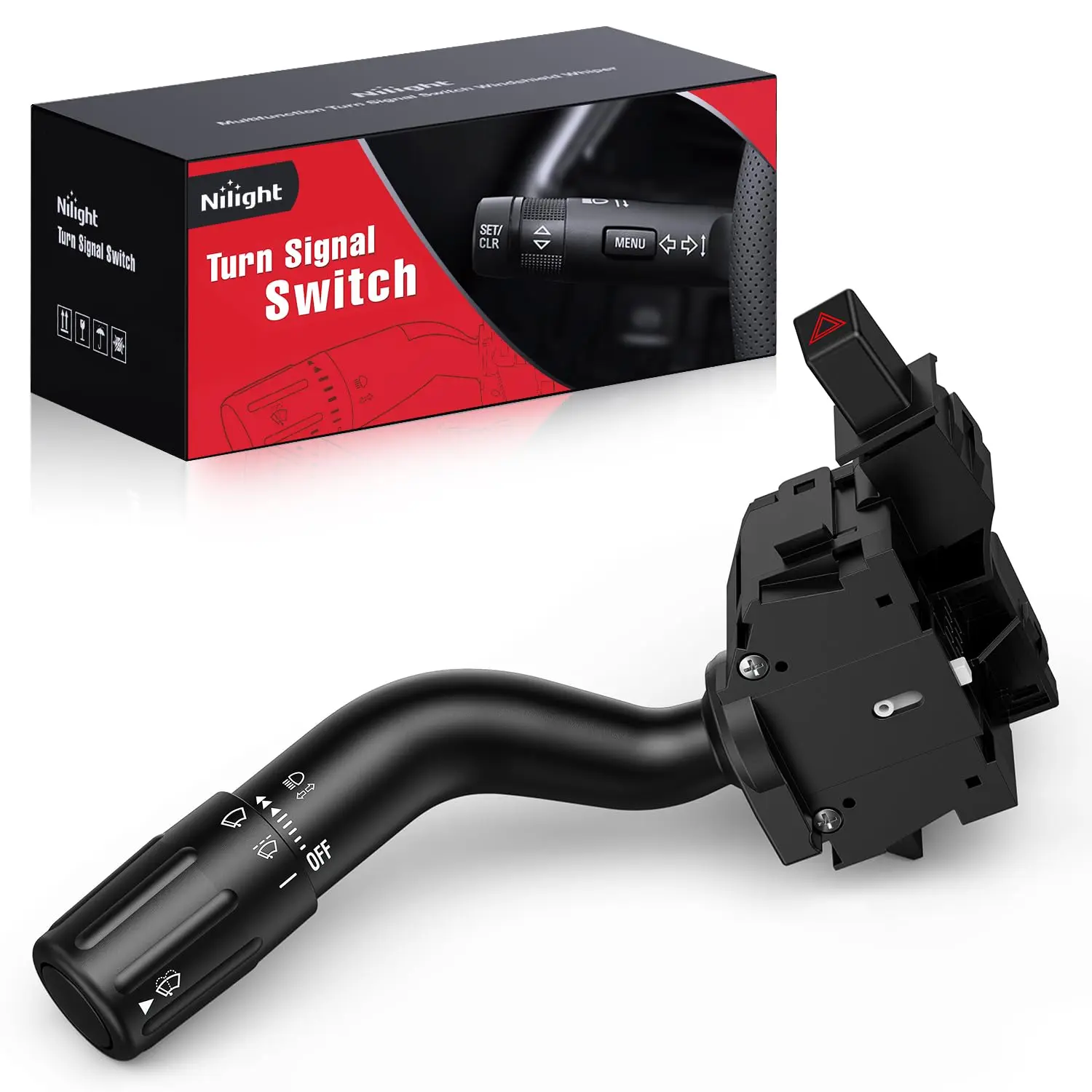 Nilight Turn Signal & Windshield Wiper Combination Switch Compatible with 2008-2010 Ford F250-F550 Super Duty, 2009 Ford F350 Super Duty Auto Replacement Part