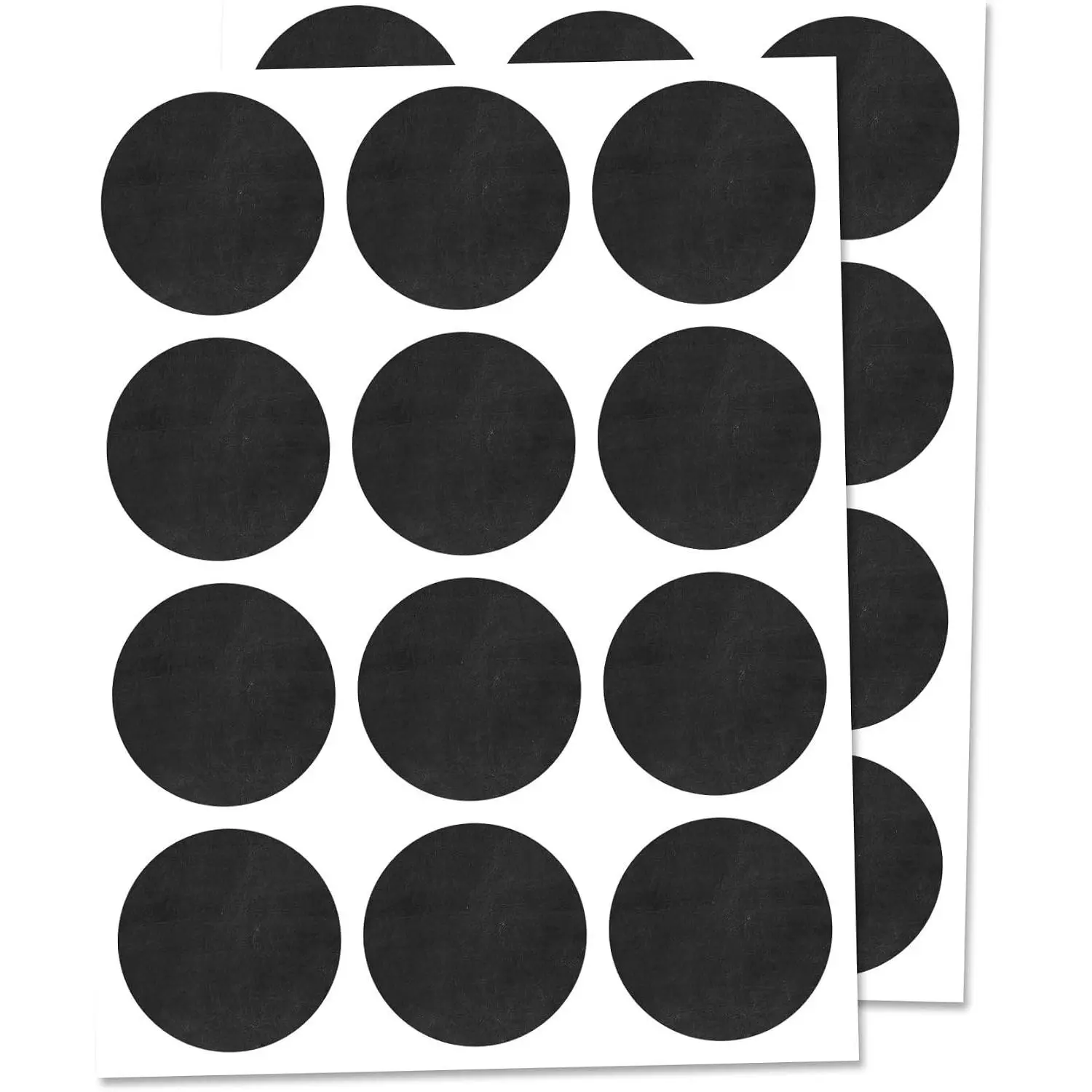 300 Pack, 1" Round Chalkboard Labels Stickers, Erasable and