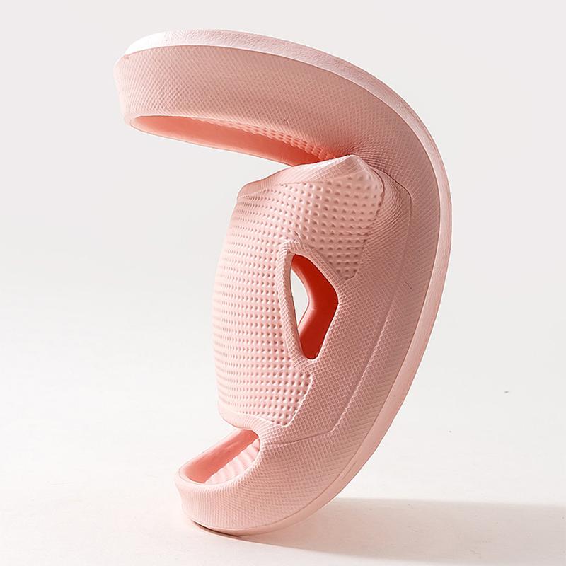 Solid Color Thick Bottom Home Slippers Summer Non-slip Floor Bathroom Slipper Women Men Couples Shoes