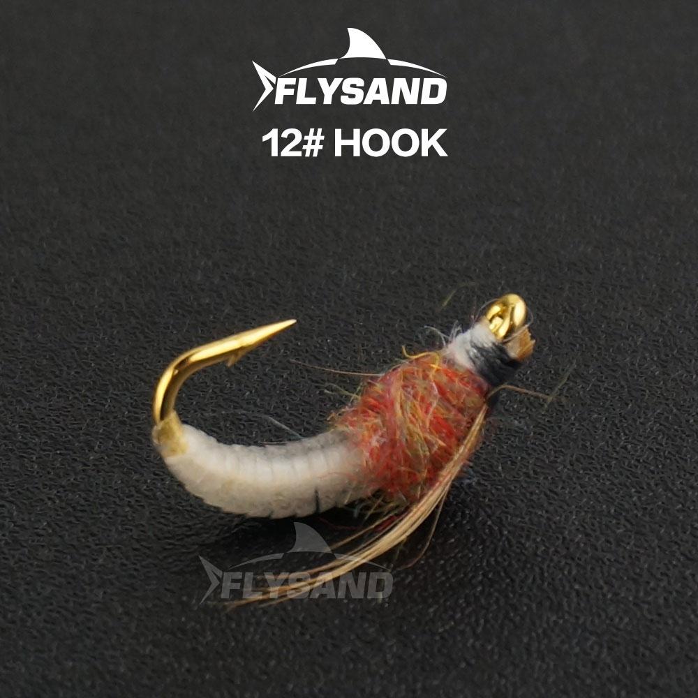 Waterproof Portable Nymph Fly Fishing Lure Set Size 12 Mustard Hook for Trout Realistic Nymph Design Tangle Free Fly Fishing Accessories Essential Freshwater Fly Fishing Combo
