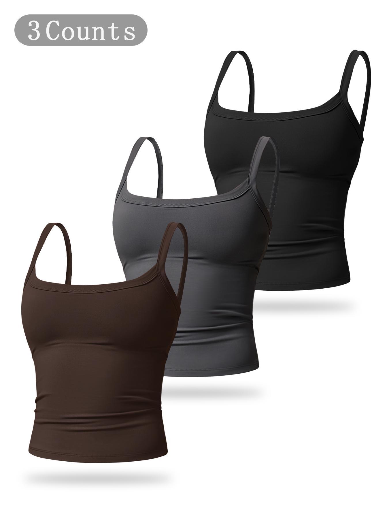 Women's Solid Color Wireless Sports Tank Top, Quick-Drying, Breathable, Comfortable Sports Vest, Ladies Sportswear for Indoor and Outdoor Wear, Workout Clothes for Women