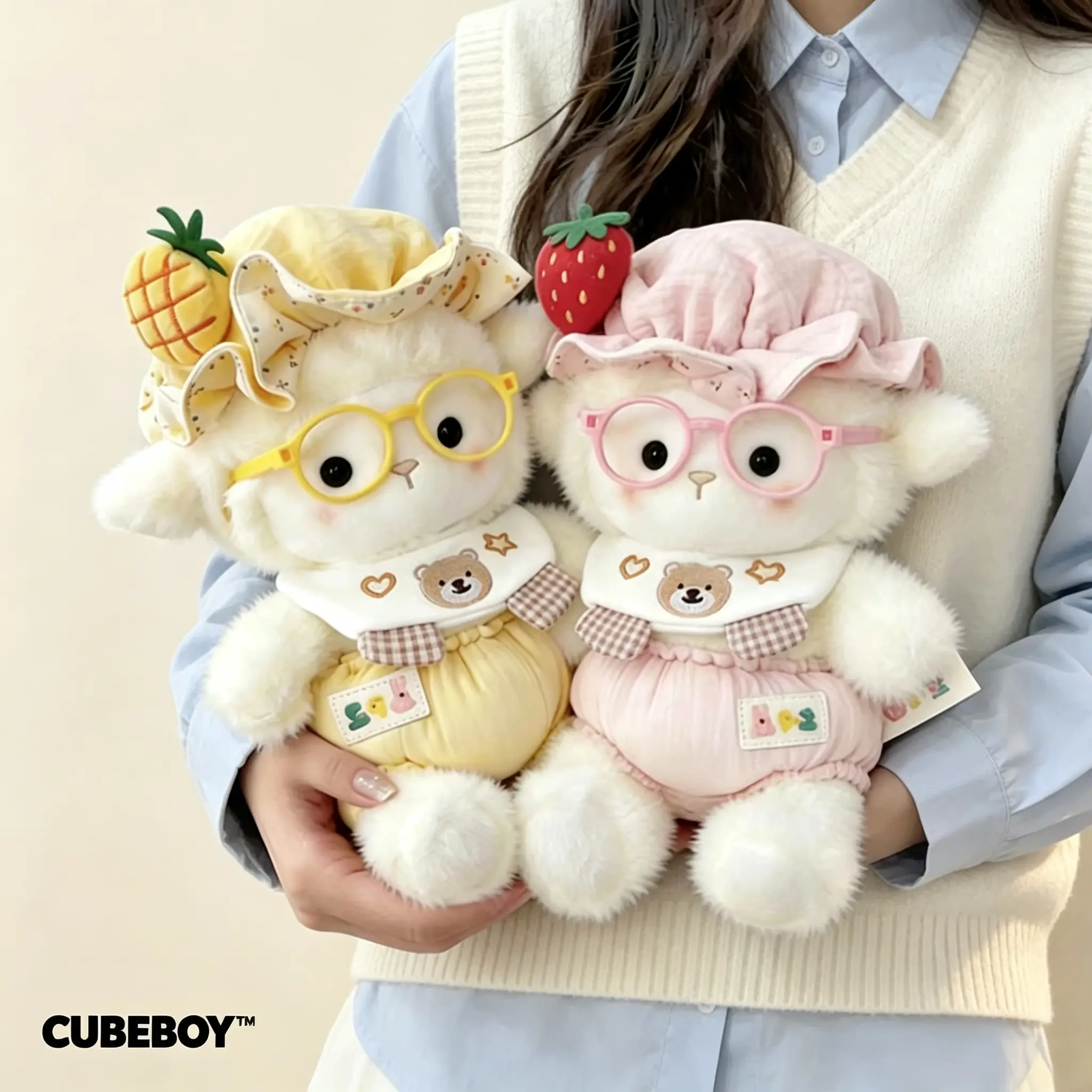 Naifu Little Sheep Cute Plush Doll Toy Doll Children Hug Sleep Soothing Accompanying Doll Birthday Gift Female