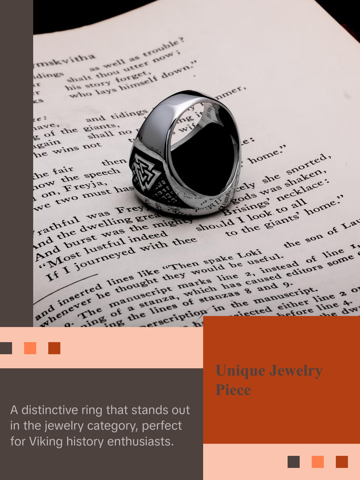 Viking Vegvisir Rune Ring 316L Stainless Steel