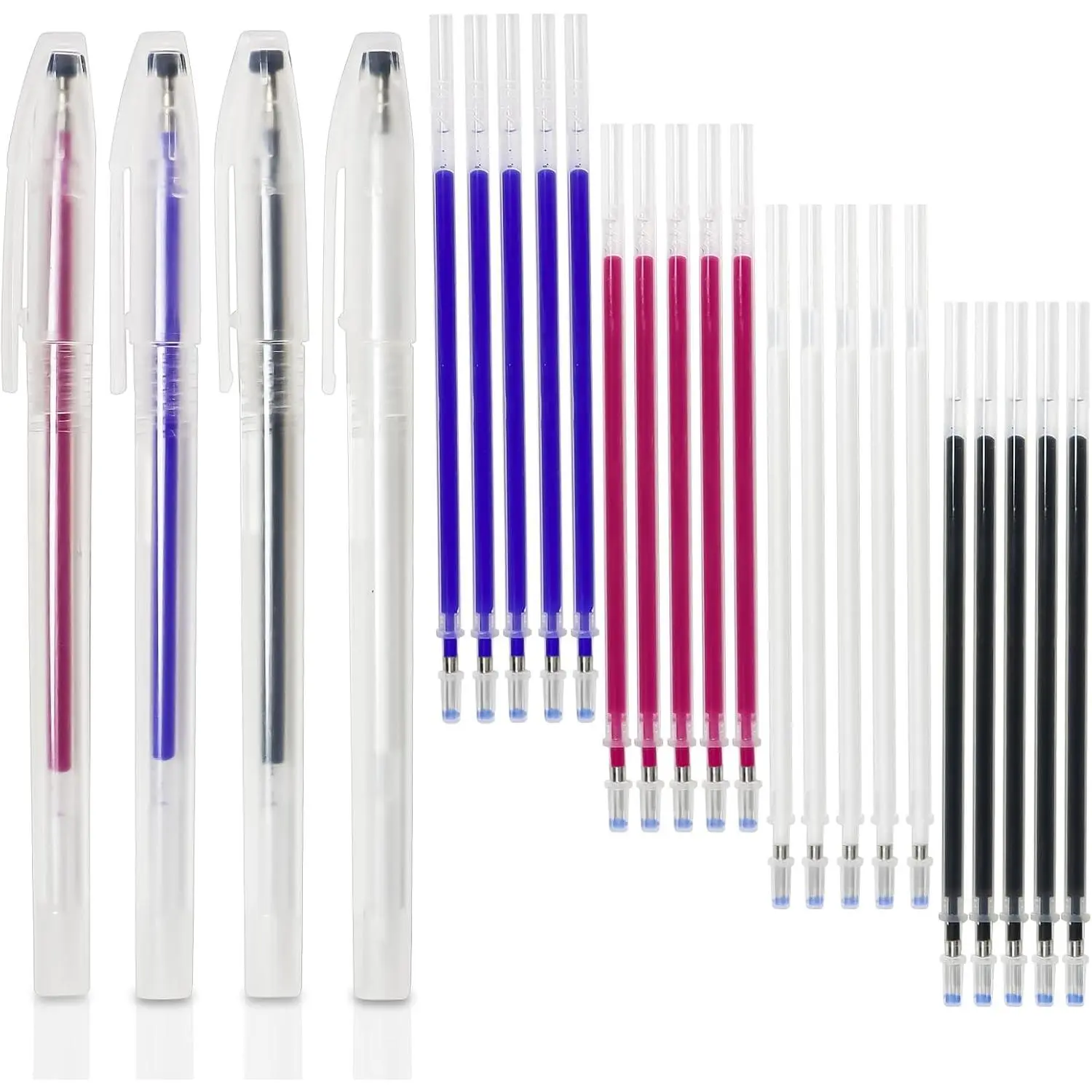 20 count Heat Erasable Pens for Fabric 4 Colors Heat Erasable Fabric Marking Pens for Sewing Quilting Embroidery Dressmaking