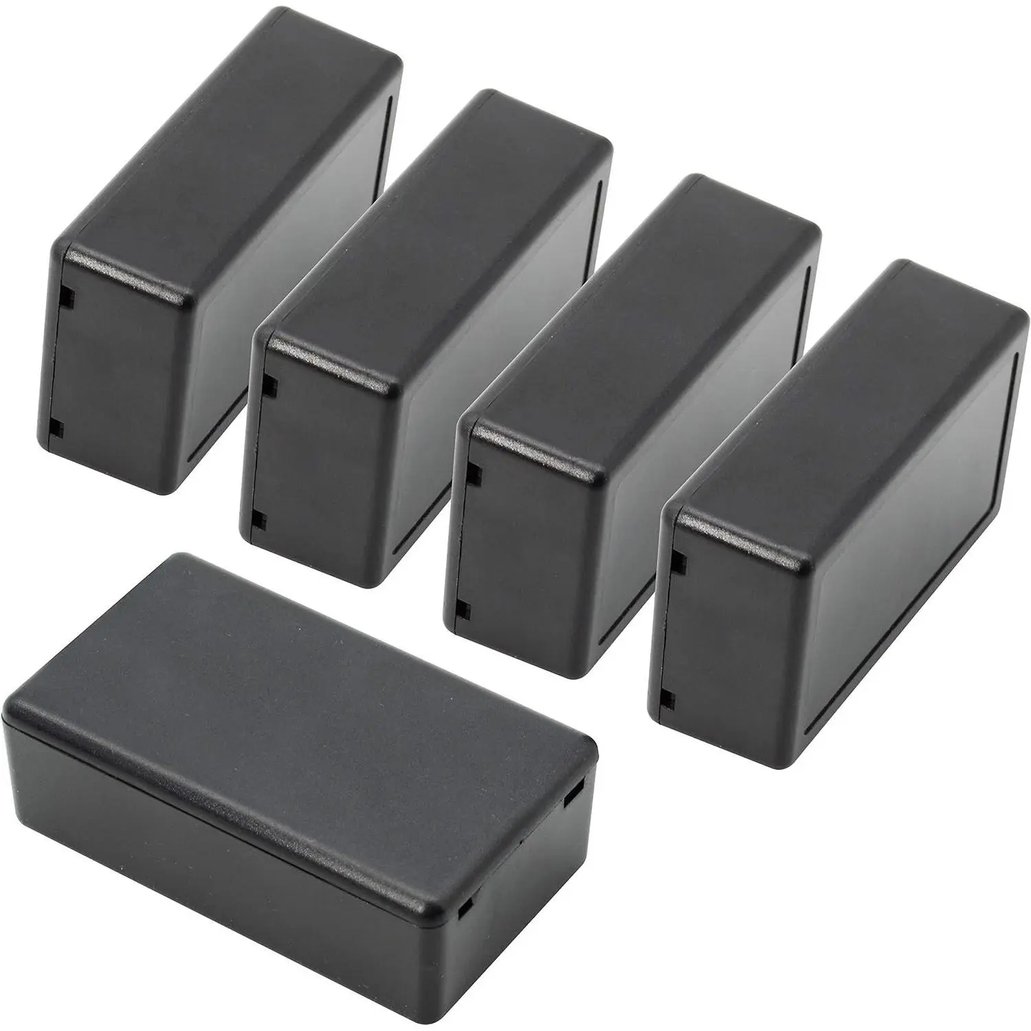 5 Pieces ABS Plastic Electrical Junction Box - Small Black Electronics Project Enclosure PCB Case, 2.8 x 1.7 x 0.9 inch (72x42x23mm)Gift