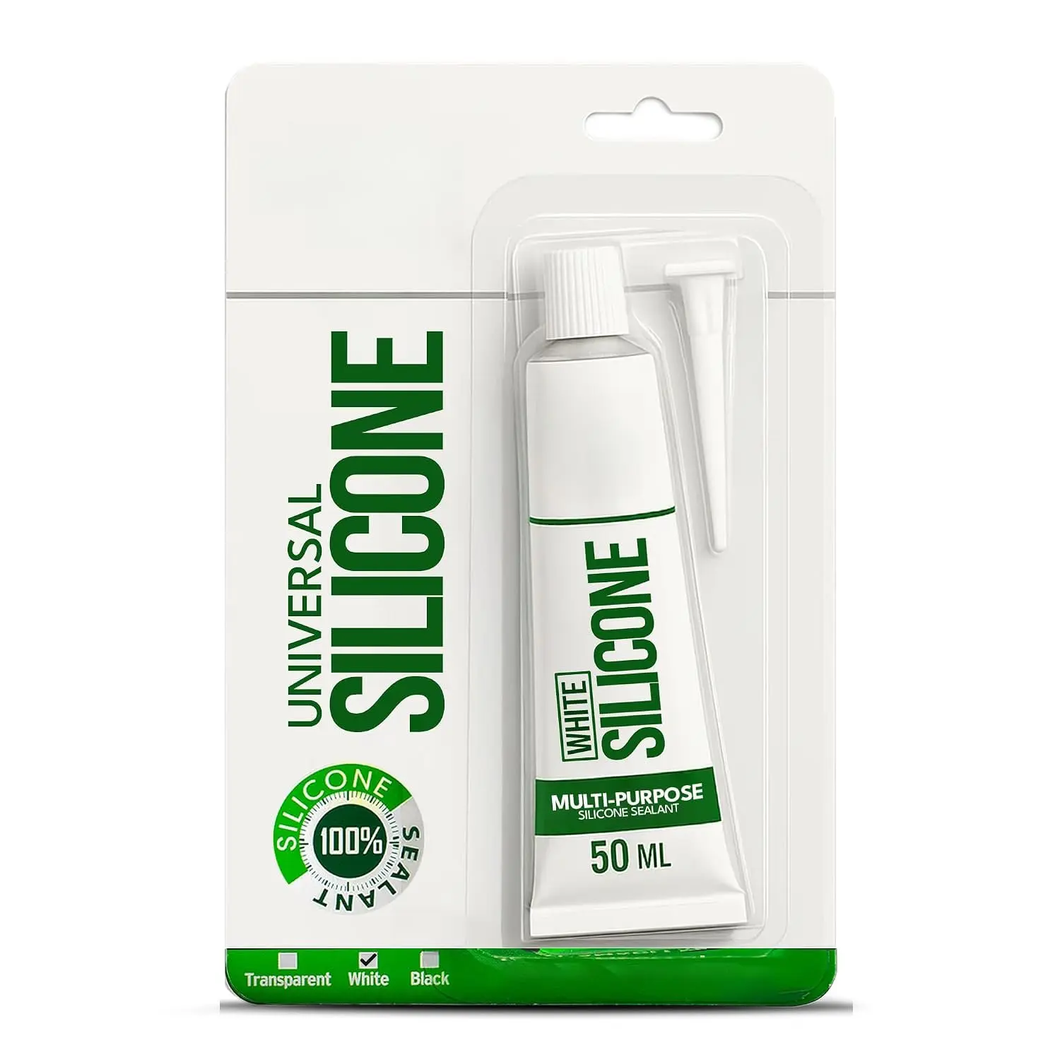 White  Caulk - Easy Squeeze Caulking Tube,  Sealant for , Kitchen, Bathroom, Sink, Windows - Multi Purpose &  - 1.7 fl. oz (White)
