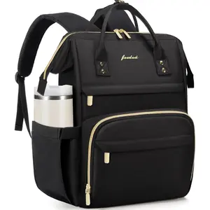 Women Laptop Backpack Work Bag - Fits 15.6 inch with Laptop Compartment Waterproof Professional Fashion Travel Purse for College Nurse Business Computer Backpack