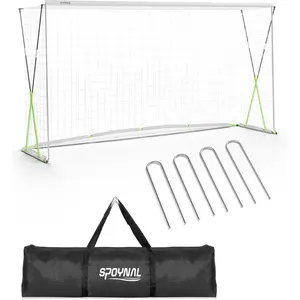12x6 FT Soccer Goal for Backyard , Full-Size Portable Soccer Net with Heavy-Duty X Structure & Carry Bag, -Weather Outdoor Soccer Goals for Teens and Adults