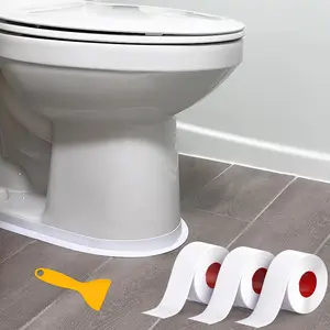 Caulk Tape, Caulking Tape Sealant Strip, 3 Rolls White Caulk Tape Waterproof Self Adhesive, Bathroom Shower Bathtub Toilet Caulk Strip with Sealing Tool