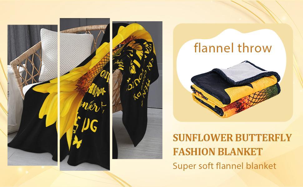 SoftHaven Sunflower Gifts for Daughter, Birthday Gift for Daughter from Mom Dad, to My Daughters Blanket, Inspirational Gift for Women 50" x 60" snuggly  blankets
