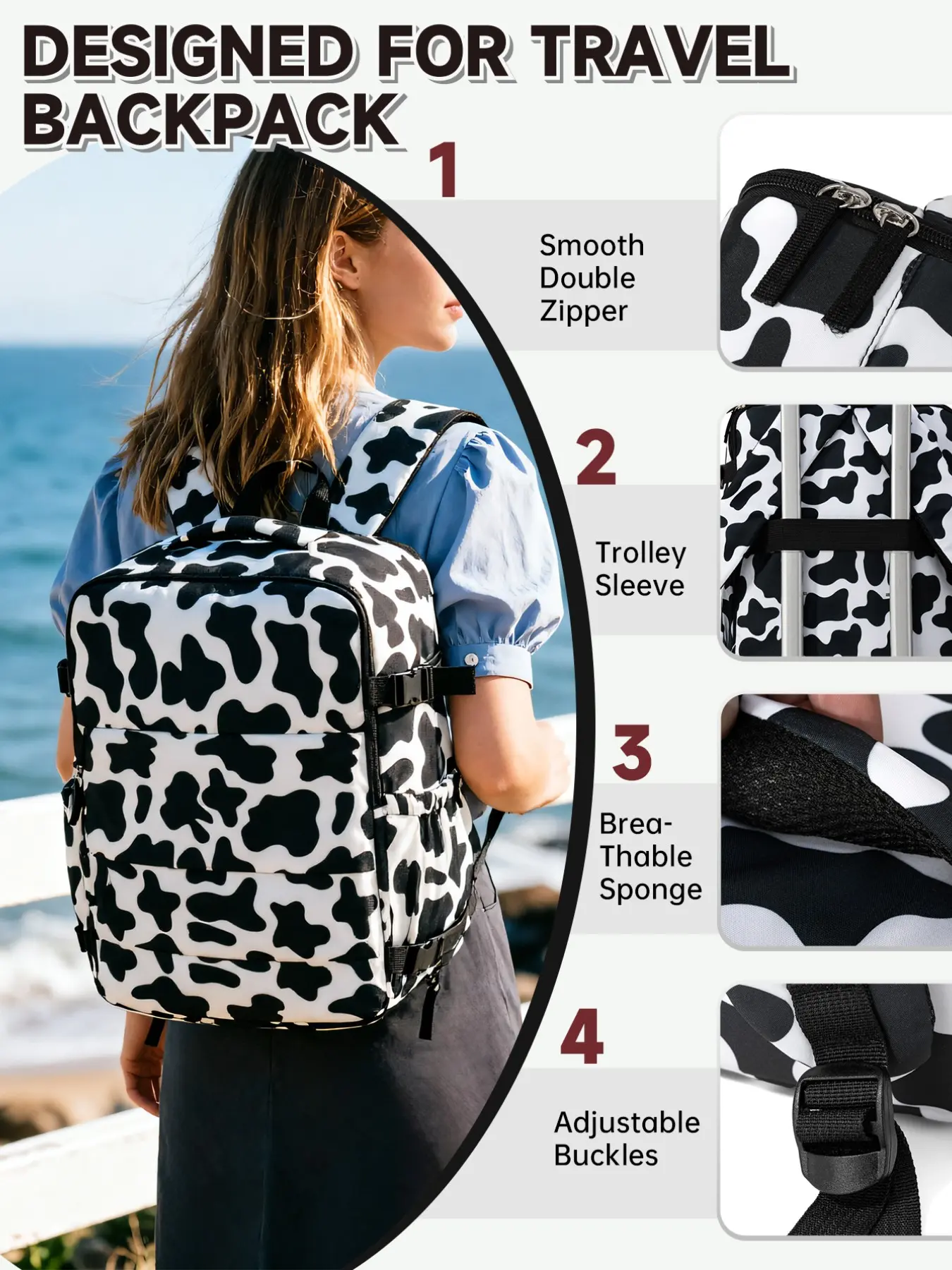 Ryanair Max Size Cabin Bag 40x30x20, Hand Luggage, Backpack Luggage for Travel, Casual Backpack, Casual Daypack, City Commute, Laptop Travel Backpack, Women's Fashion Backpack