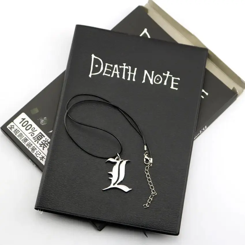 Death Note Cosplay Notebook Anime Replica Black Diary Book With L Pendant Fans Collection Writing Journal Gift