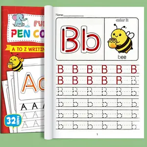 Fun 32-Page Book for Kids Letter Tracing Practice, Includes Writing Exercises, Coloring Activities, Phonics Games, Ideal for Preschool Prep