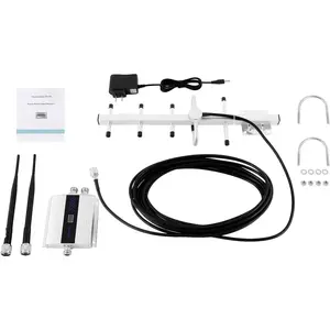 GSM 900MHz Mobile Cell Phone Signal Booster Amplifier 2G/3G/4G GSM Mobile Signa Amplifier Repeater+Indoor Antenna Yagi Kit, Cell Phone Signal Booster for  Coverage Area Up to 2152ft2