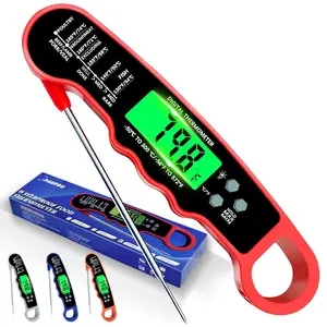 Digital Instant Read Meat Thermometer IP67 Waterproof with Backlight & Magnet for Kitchen Grill Cooking Beef Turkey