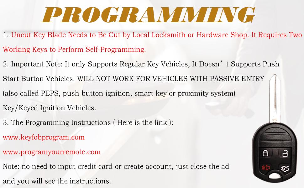 Key Fob Replacement Fits for Ford Explorer 2001-2015 Mustang Expedition Edge Focus Taurus Escape Flex Focus Fusion Lincoln Navigator Sable CWTWB1U793 Keyless Entry Remote Control OUC6000022