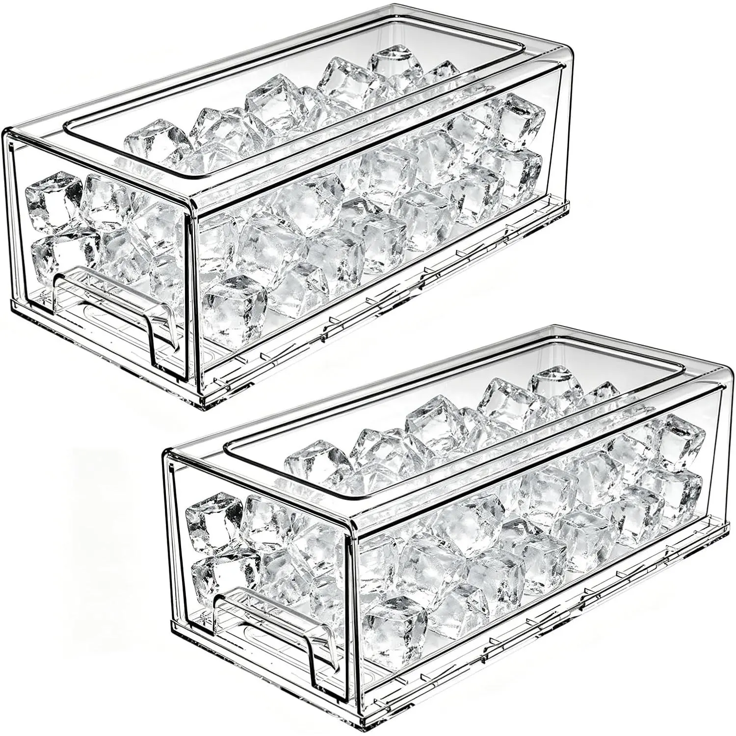 clear Drawer-Type Plastic Storage Box Bins Organizer,Family  Kits  cabinet Box Organizer,Closet ,Shelf,Ointments, Adhesive ,,Office Items (clear, 2M)