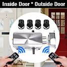Remote Intelligent Door Lock,,Deadbolt Anti-Theft Hidden Door Lock,with 4 Remote,Access System for Home