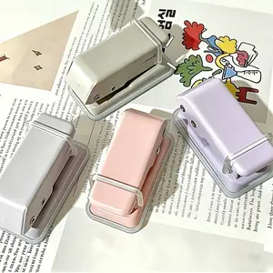 4pcs Mini Puncher Set, Single Hole Binder Ring Punch Machine, Small Cute DIY Craft Punch Tool, Portable Paper Puncher
