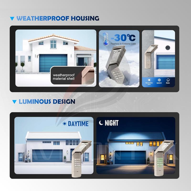 CMXZDCG440 CMXZDCG453 Universal Garage Door Opener Keypad & Remote【12 Year Warranty】