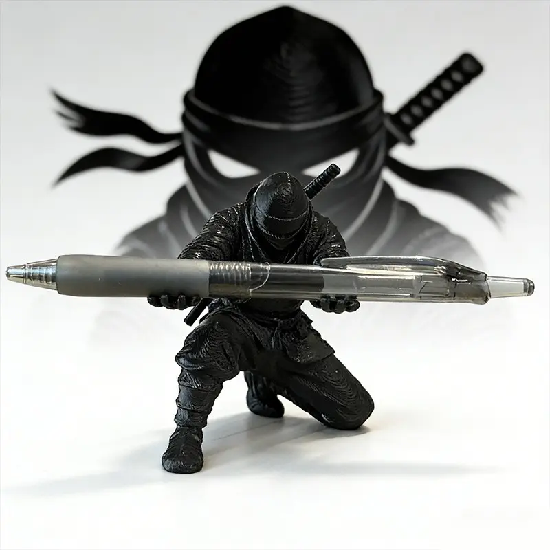 3D Printed Ninja Pen Holder, Cool Desktop Organizer, Multi-Functional Pen Stand, Creative Gift, Stylish Desk Accessory, Pen Slot