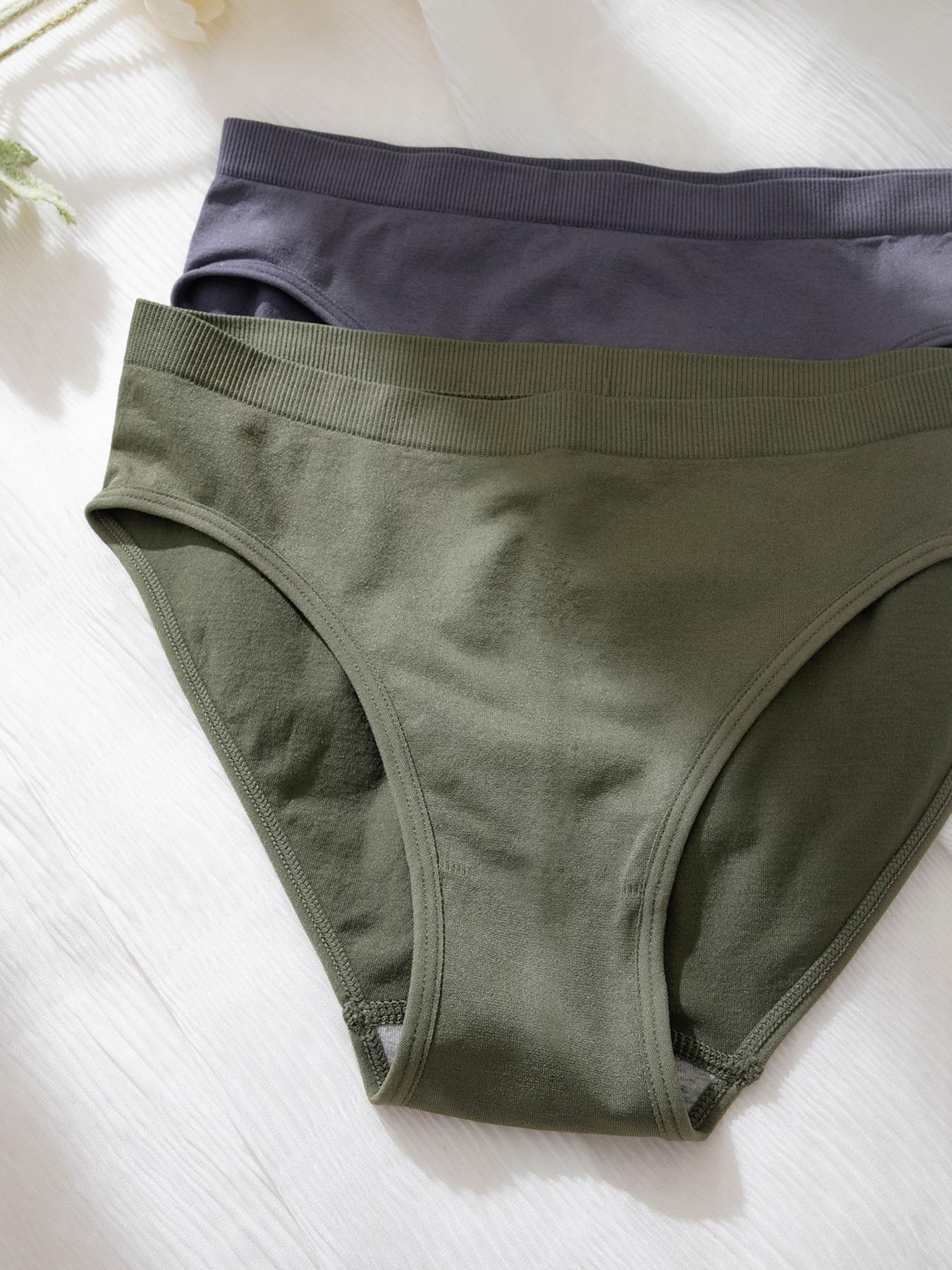 Women's Solid Color Brief, Soft Comfy Breathable Panty for Daily Wear, Underwear for All Seasons, Breathable Knicker