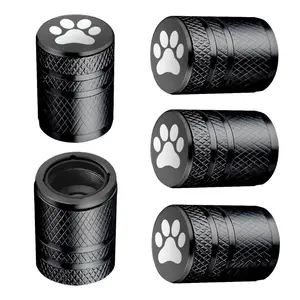 Leak Proof Corrosion Resistant Tire Valve Stem Cap 4PCS Decorative Valve Cover 0.67in × 0.31in Universal Auto Accessory for Cars Trucks Motorcycles Bicycles Keychains