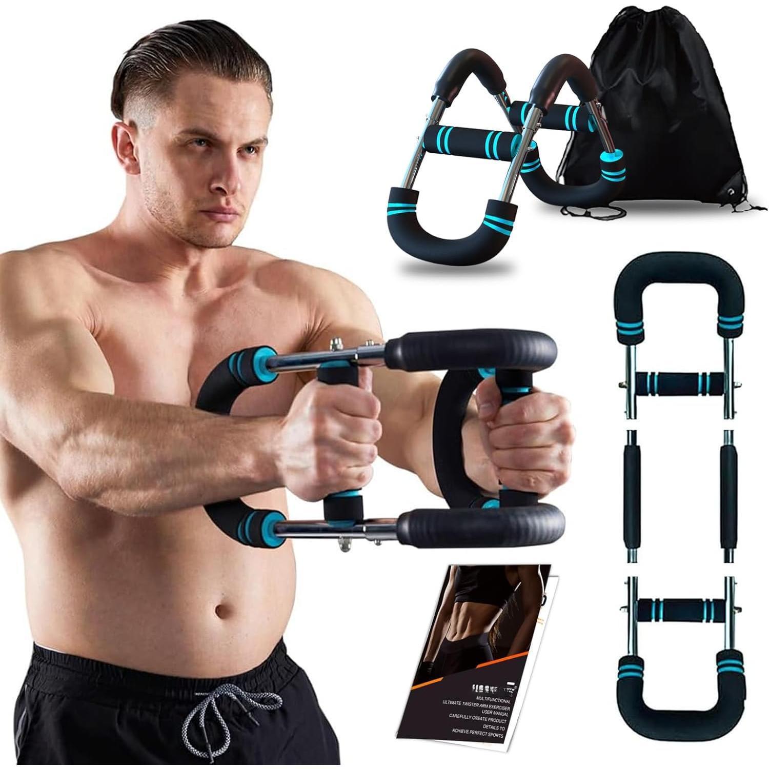 Arm Trainer,Chest workout Strengthen Chest and Arm Muscles Men's Fitness Trainer Detachable Portable Spring Resistance Home Fitness Equipment Forearm Strengthener