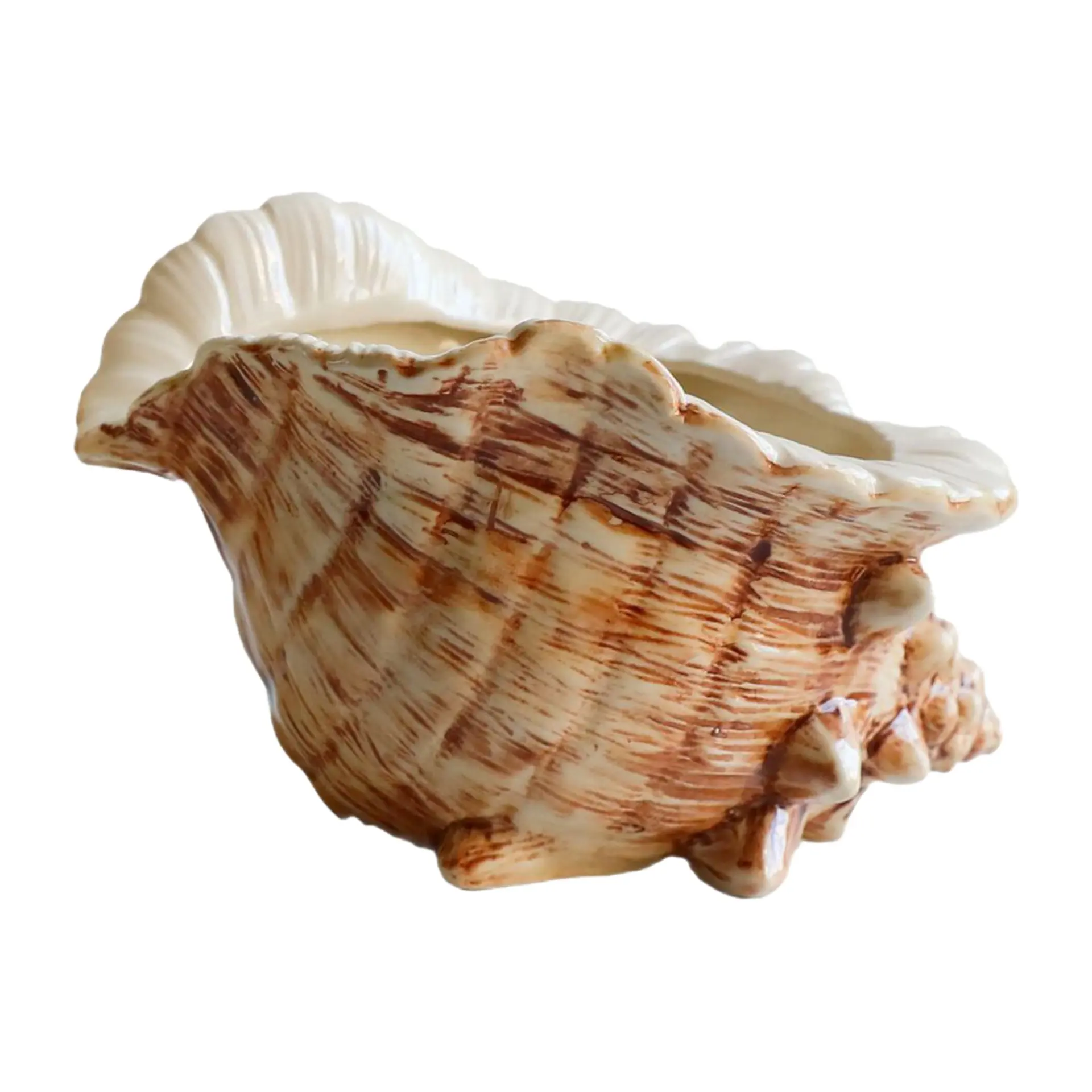 Ceramic Seashell Cup, Holiday Decoration, Home Decor Item, Seashell Design, Perfect for Festive Season, Enhance Your Living Space