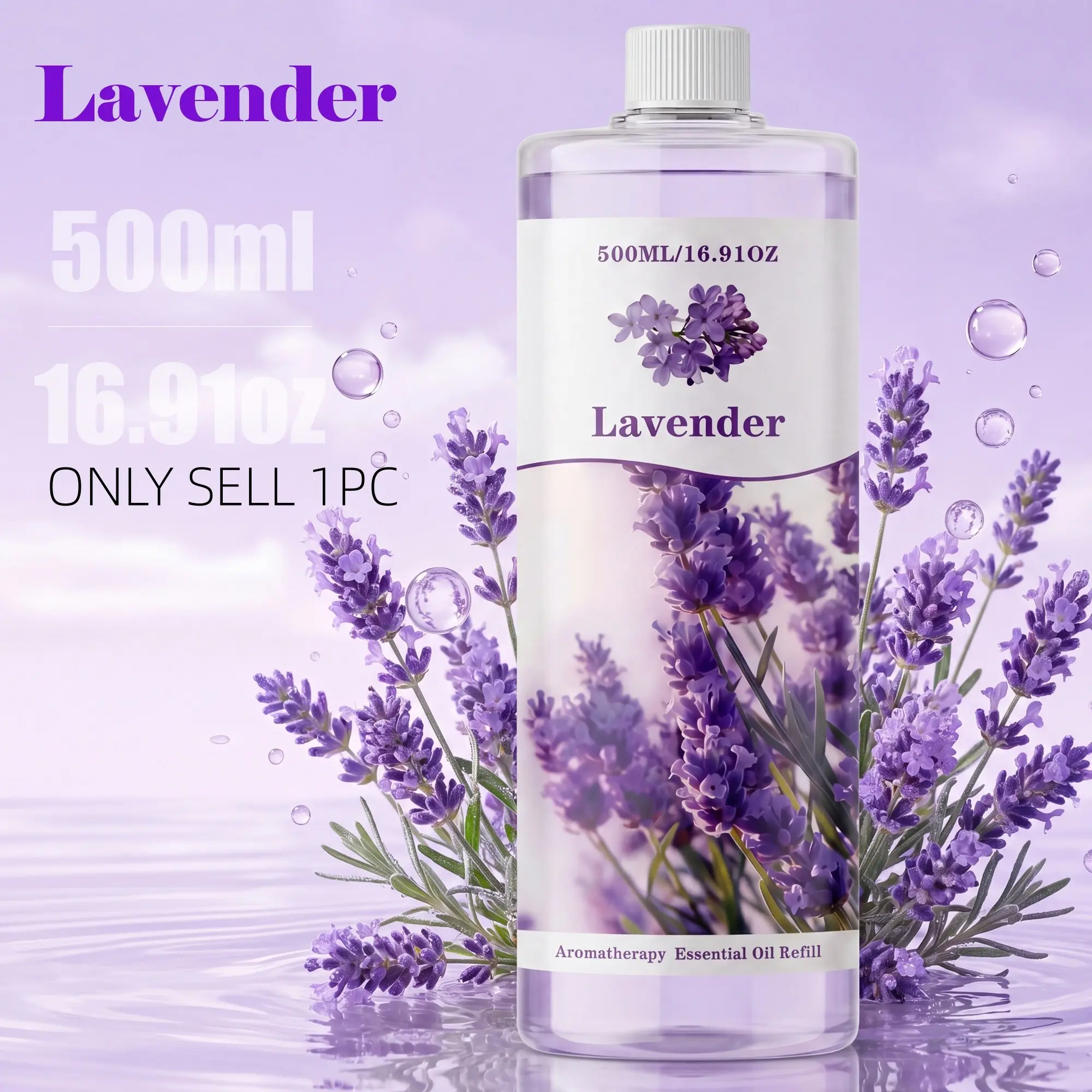 500ML Large Bottle Essential Oil Refill Liquid, Hotel Style Fragrance, 10 Types, Suitable for All Diffusers, Ideal for Home, Gift Option