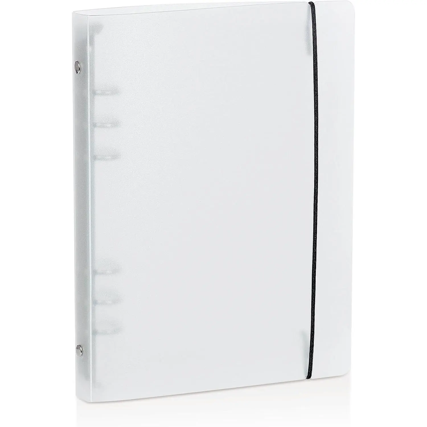 A5 6 Ring Binder Cover with Snap Button Closure Loose Leaf Folders Notebook Shell Protector for 6 Hole Planner Pages Refill Insert (Translucent Plastic)