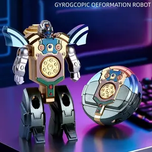 New Finger Spinner Robot, Mechanical Two-Form Fidget Toy, Stress Relief Spinner, Great Gift for Boys, Desktop Decor