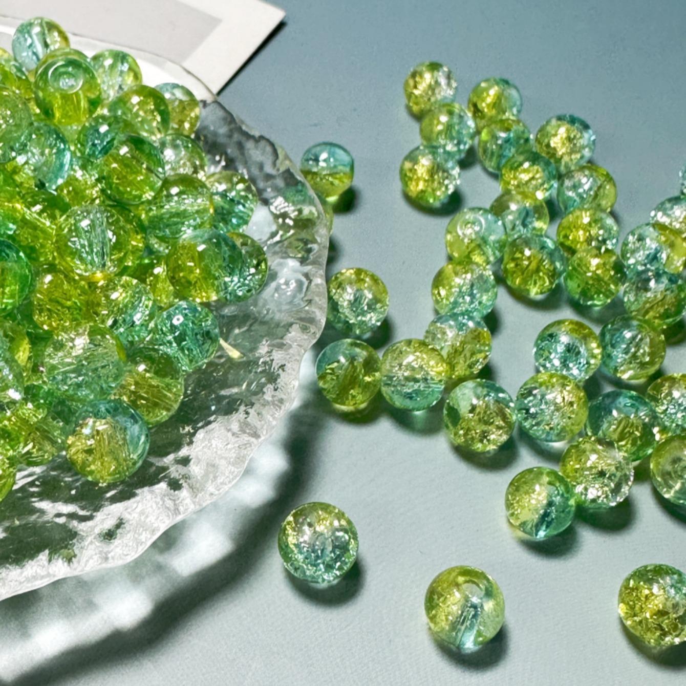 8mm Glass Bead (100pcs/set), Premium Glass Beads, Colorful Faux Crystal Bead, DIY Jewelry Making Supplies For Necklace Bracelet Earrings & Phone Bag Pendant, Diy Beading Accessories