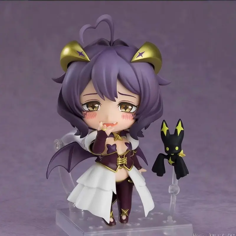 Purple Magical Girl Nendoroid Collectibles - Mini-Size Chibi Anime Character with Star Horn, Bat Wing, PVC Statue for Display, Gift for Anime Fans