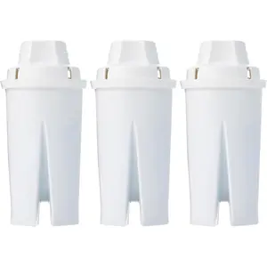 Basics Enhanced Replacement Water Filters for Water Pitchers, BPA-Free, WQA & NSF Certified, Compatible with Brita Water Pitchers & Drinking Water Filter Systems, 6 Month Filter Supply, 3-Pack