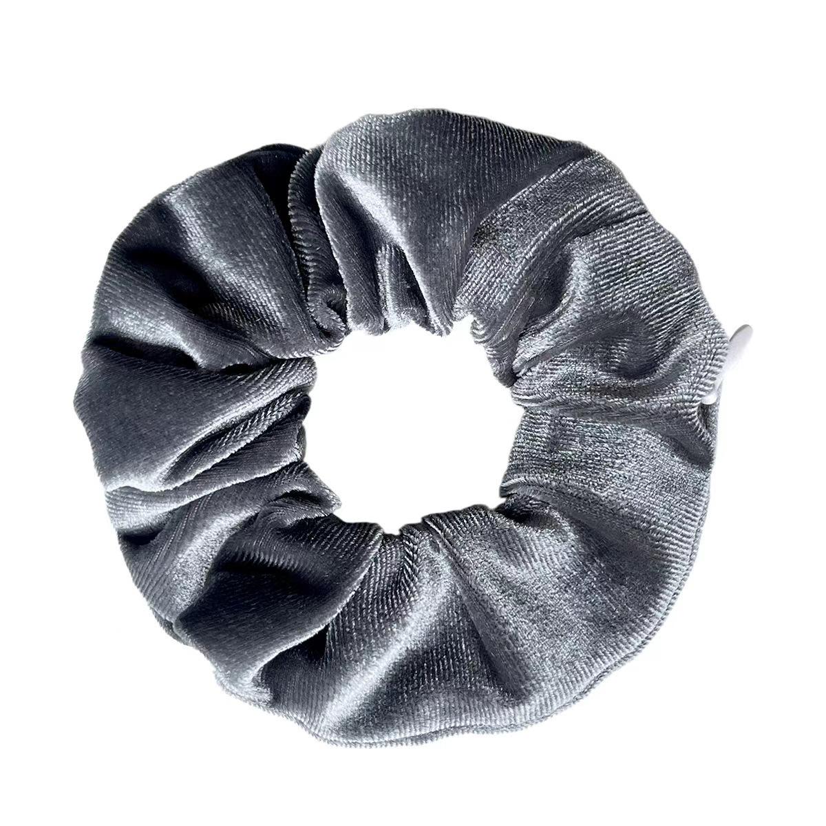 Velvet Hair Scrunchie with Hidden Pocket, Multi-Functional Storage Bag for Cash and Small Items, Travel Essential for College Girls