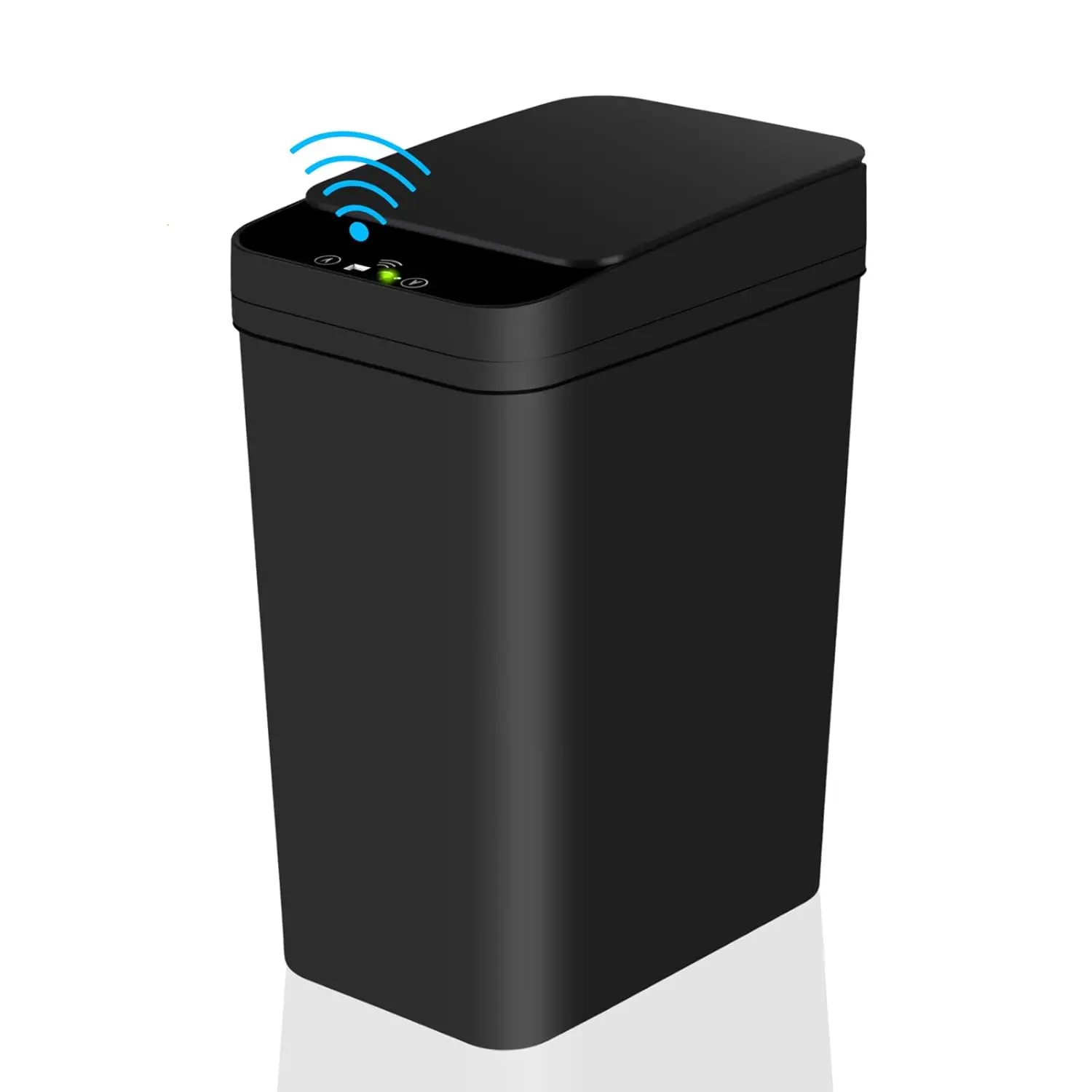 1-pack Black Auto Touchless Trash Can with Motion Sensor - 3.1 Gallon, Hands-free, 3 Modes, Ultra-slim Small Bin for Bathroom, Bedroom, Office, Kitchen, Trash Can, Automatic Trash Can, Smart Bin