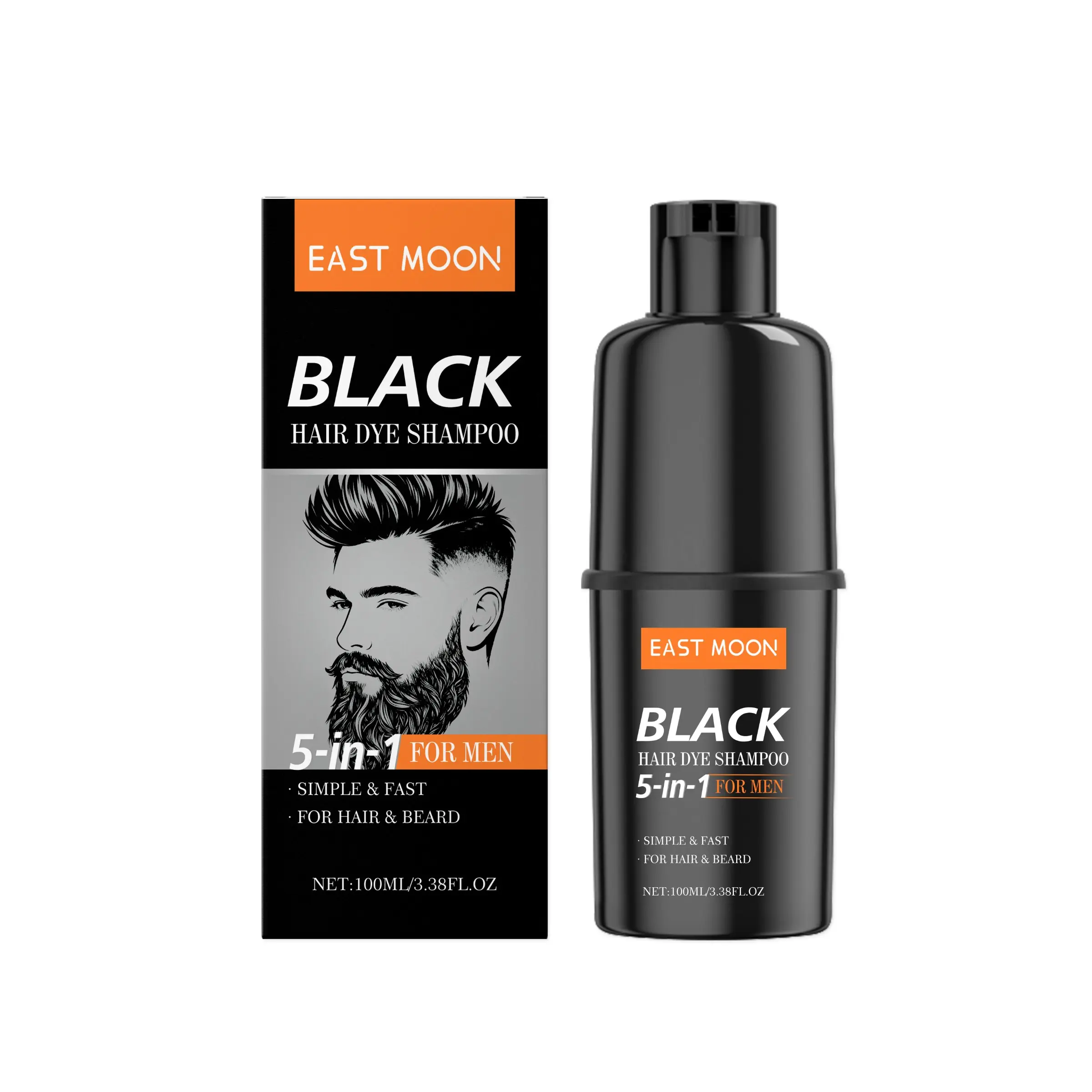 Black Hair Dye Shampoo for Gray Hair, Semi-Permanent Hair Color Shampoo for Women and Men, Grey Coverage