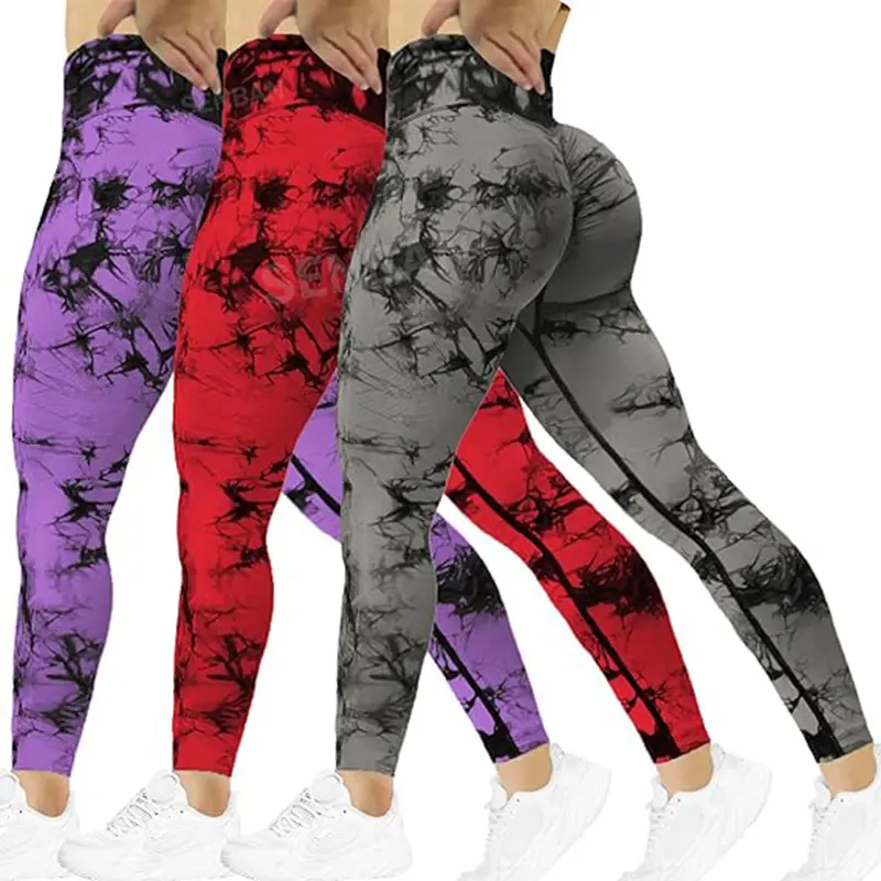 Women's Yoga Leggings Tie Dye Seamless Hiking Sports Pants Workout Leggings Women's Yoga Leggings Tie Dye Seamless Hiking Sports Pants Workout Leggings