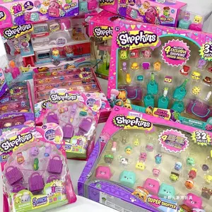 In Stock Shopkins Shopping Elf Play House Toy Supermarket Kitchen Scene Game Doll Ornaments Storage Box Gift Collection