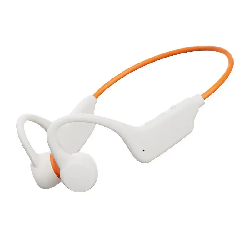 Wireless Bone Conduction Bluetooth 5.2 Neckband Headphones - Open-Ear Audio Device with Stable Connection, SD Card Support, 8H Play, Water Resistant, Durable Plastic-Silicone Build for Running & Gym Fitness