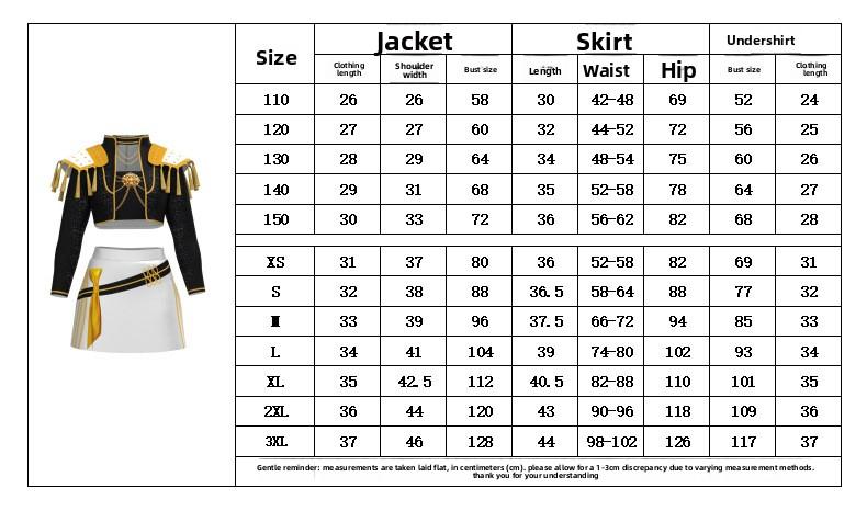 K-Pop Demon Slayer Cosplay Costume Anime Two-Dimensional Stage Performance Costume Zoe Rumi Cosplay Outfit KPop Demon Hunter Costume 2-Piece Set: Halloween Embroidered Jacket and Plaid Skirt, Dance Performance (All Patterns Are Printed) Womenswear Clothes