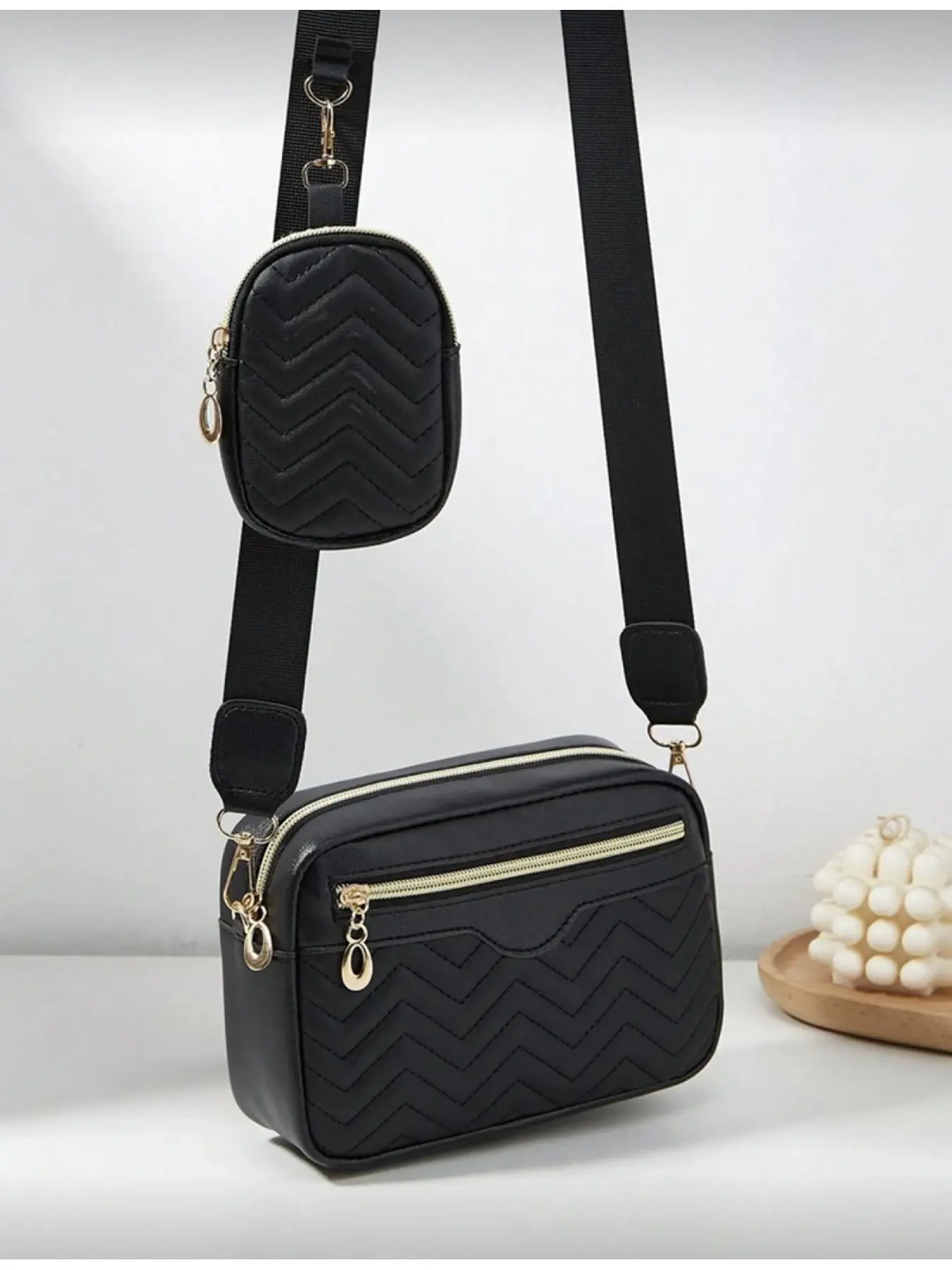 Women Small Square Shoulder Slant Body Quilted Handbag Crossbody Bag for Daily Use